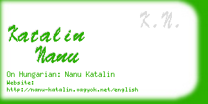 katalin nanu business card